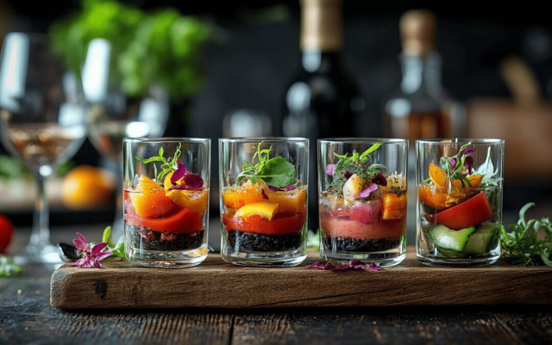 Verrines Aperitives de Saison – Recette au fromage frais et herbes du jardin